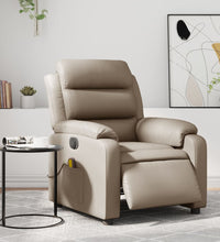 Massagesessel Elektrisch Cappuccino-Braun Kunstleder