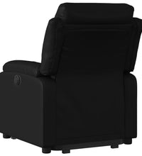 Relaxsessel mit Aufstehhilfe Schwarz Kunstleder