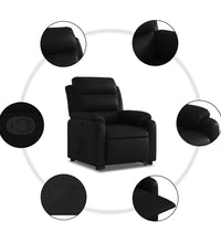Relaxsessel mit Aufstehhilfe Schwarz Kunstleder
