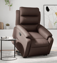 Relaxsessel mit Aufstehhilfe Braun Kunstleder