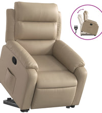 Relaxsessel mit Aufstehhilfe Cappuccino-Braun Kunstleder
