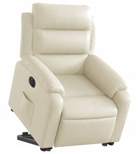 Relaxsessel mit Aufstehhilfe Elektrisch Creme Kunstleder