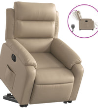 Relaxsessel mit Aufstehhilfe Elektrisch Cappuccino Kunstleder