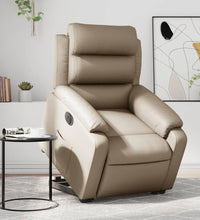 Relaxsessel mit Aufstehhilfe Elektrisch Cappuccino Kunstleder