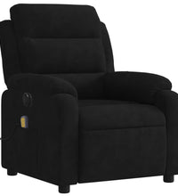 Massagesessel Elektrisch Schwarz Samt