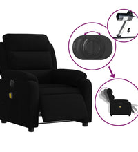 Massagesessel Elektrisch Schwarz Samt