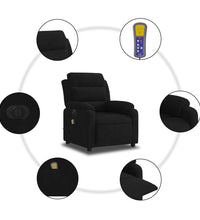 Massagesessel Elektrisch Schwarz Samt