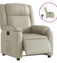 Relaxsessel Elektrisch Creme Kunstleder