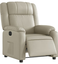 Relaxsessel Elektrisch Creme Kunstleder