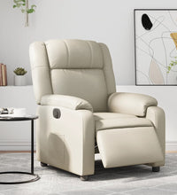 Relaxsessel Elektrisch Creme Kunstleder