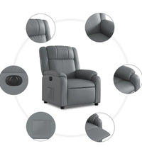 Relaxsessel Elektrisch Grau Kunstleder