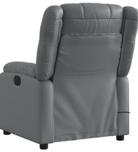 Massagesessel Elektrisch Grau Kunstleder