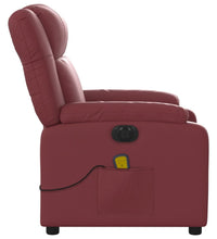 Massagesessel Elektrisch Weinrot Kunstleder