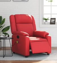 Massagesessel Elektrisch Rot Kunstleder