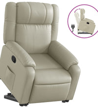 Relaxsessel mit Aufstehhilfe Creme Kunstleder