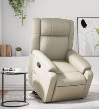 Relaxsessel mit Aufstehhilfe Creme Kunstleder