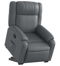 Relaxsessel mit Aufstehhilfe Grau Kunstleder