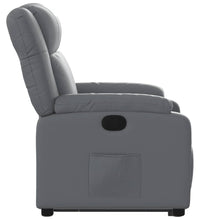 Relaxsessel mit Aufstehhilfe Grau Kunstleder
