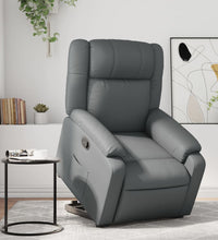 Relaxsessel mit Aufstehhilfe Grau Kunstleder