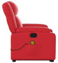 Massagesessel mit Aufstehhilfe Rot Kunstleder