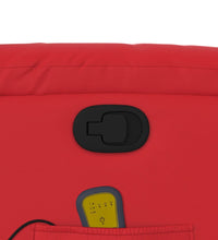 Massagesessel mit Aufstehhilfe Rot Kunstleder