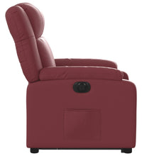 Relaxsessel mit Aufstehhilfe Elektrisch Weinrot Kunstleder