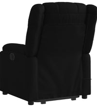 Elektrischer Massagesessel mit Aufstehhilfe Schwarz Stoff