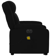 Elektrischer Massagesessel mit Aufstehhilfe Schwarz Stoff