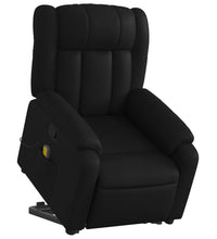 Massagesessel mit Aufstehhilfe Schwarz Kunstleder