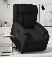 Massagesessel mit Aufstehhilfe Schwarz Kunstleder