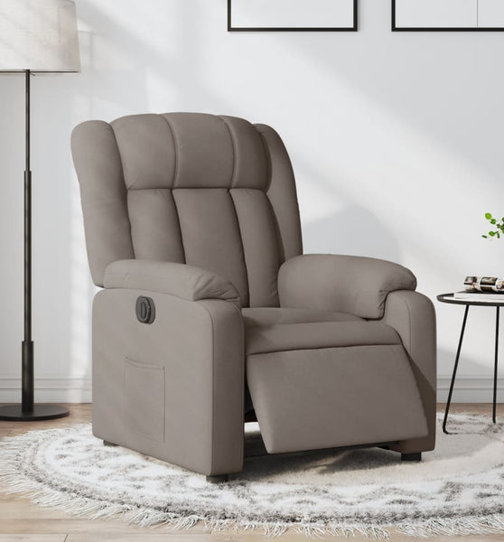 Relaxsessel Elektrisch Taupe Stoff