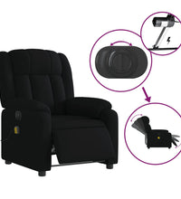 Massagesessel Elektrisch Schwarz Stoff