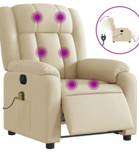 Massagesessel Elektrisch Creme Stoff