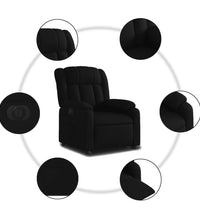 Relaxsessel mit Aufstehhilfe Elektrisch Schwarz Stoff