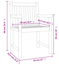 Gartenstühle 4 Stk. 56x55,5x90 cm Massivholz Akazie