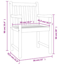 Gartenstühle 6 Stk. 56x55,5x90 cm Massivholz Akazie