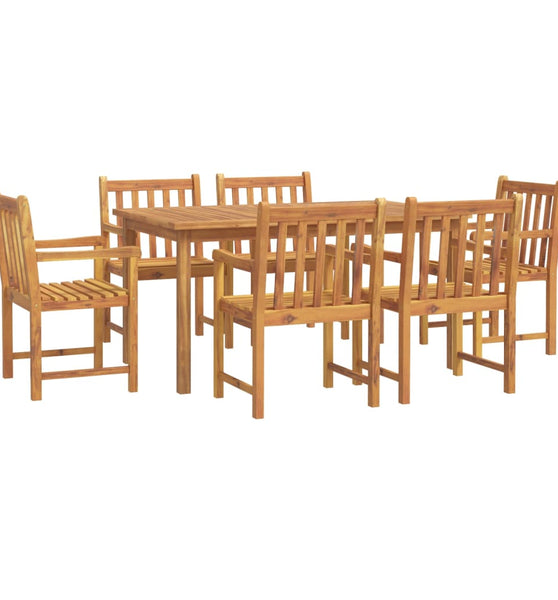 7-tlg. Garten-Essgruppe Massivholz Akazie