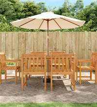 7-tlg. Garten-Essgruppe Massivholz Akazie