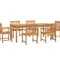 7-tlg. Garten-Essgruppe Massivholz Akazie