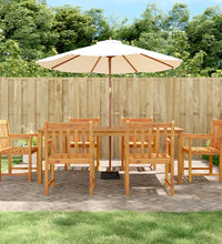 7-tlg. Garten-Essgruppe Massivholz Akazie