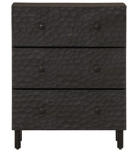 Beistellschränke 2 Stk. Schwarz 60x33x75 cm Massivholz Mango