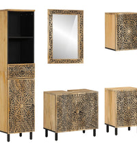 5-tlg. Badmöbel-Set Massivholz Mango