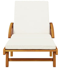 Sonnenliegen 2 Stk. mit Tisch Massivholz Akazie