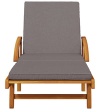 Sonnenliegen 2 Stk. mit Tisch Massivholz Akazie