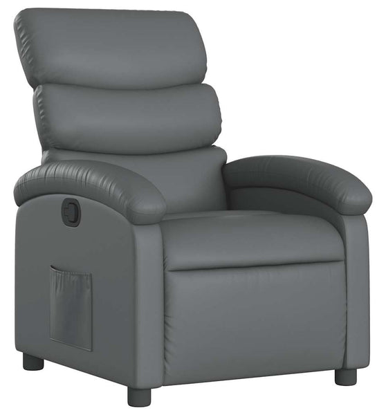 Relaxsessel Grau Kunstleder