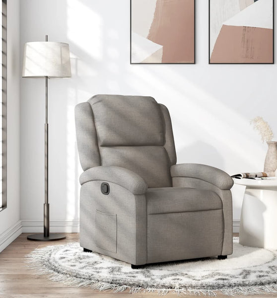 Relaxsessel Taupe Stoff