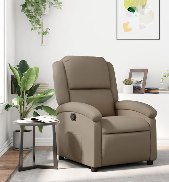 Relaxsessel Cappuccino-Braun Kunstleder