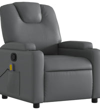 Massagesessel Grau Kunstleder