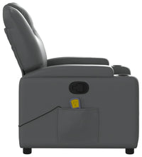 Massagesessel Grau Kunstleder