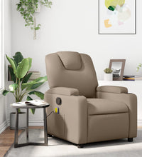 Massagesessel Cappuccino-Braun Kunstleder
